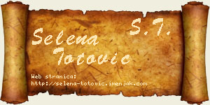 Selena Totović vizit kartica